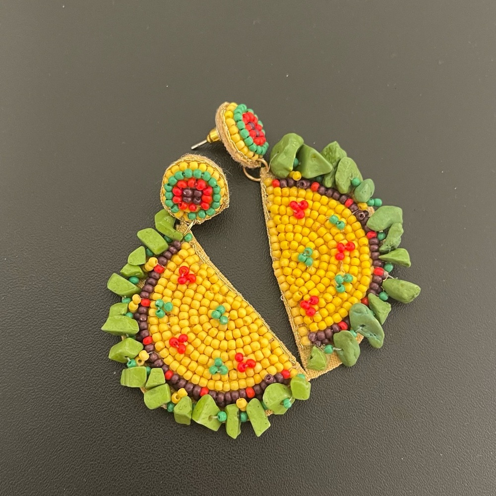 Beaded Taco Earrings